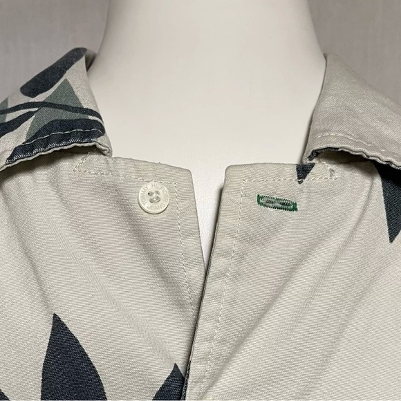 Vintage Tommy Jeans Heavy Cotton Button Down Shirt Men’s Beige Green Size Large - Picture 6 of 12